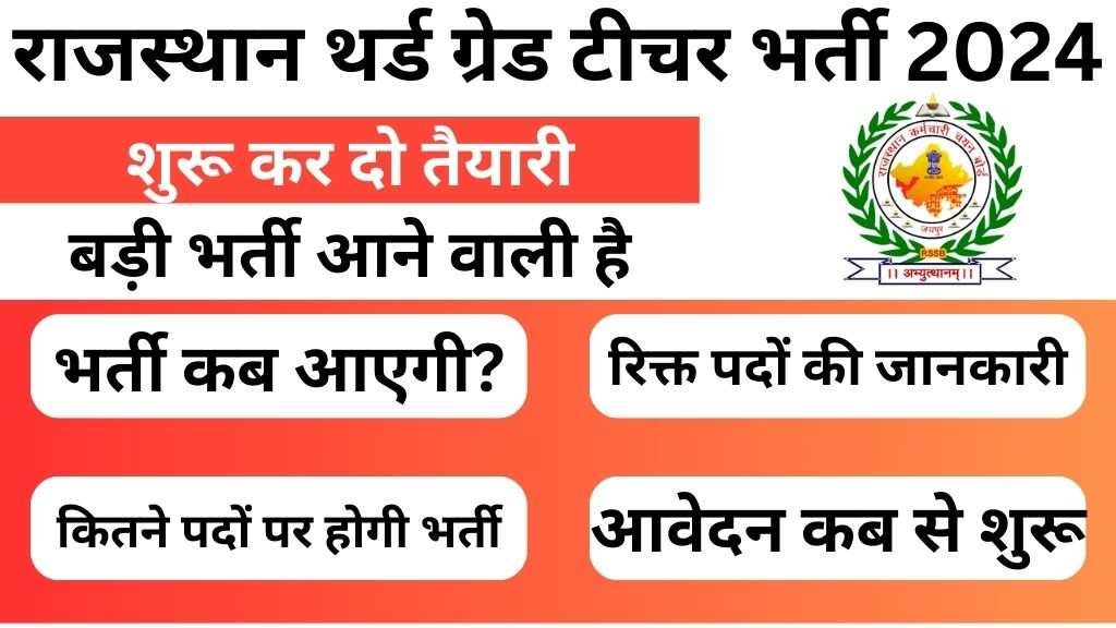 Rajasthan Third Grade Teacher Vacant Post : राजस्थान थर्ड ग्रेड टीचर के कितने पद खाली हैं, यहां से देखें संपूर्ण जानकारी